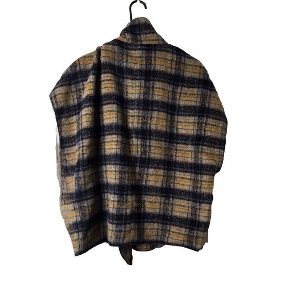 Andersen & Lauth Vest OS Pockets Plaid Sleeveless Mock Neck Snap Closure Casual - Picture 2 of 13